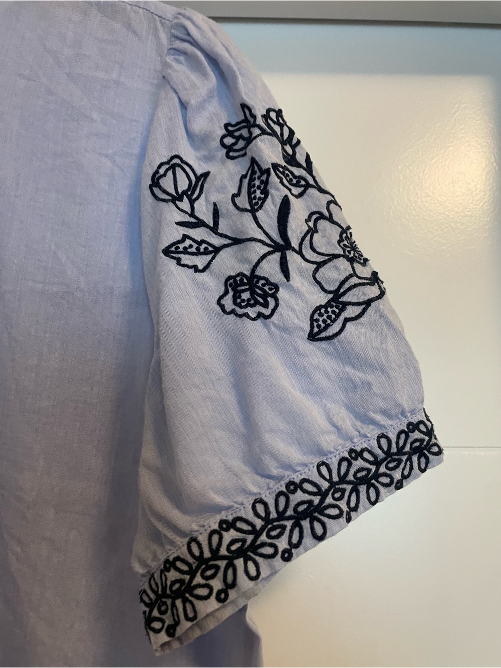 LOFT Pale Blue Crewneck Blouse - Picture 2 of 4